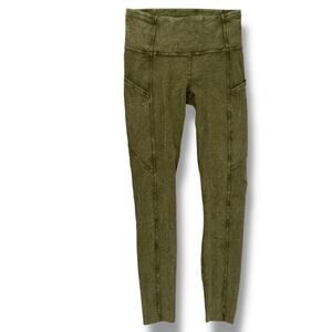 Lululemon Fast And Free High Rise Tights Womens Size 4 Ice Dye Moss Green